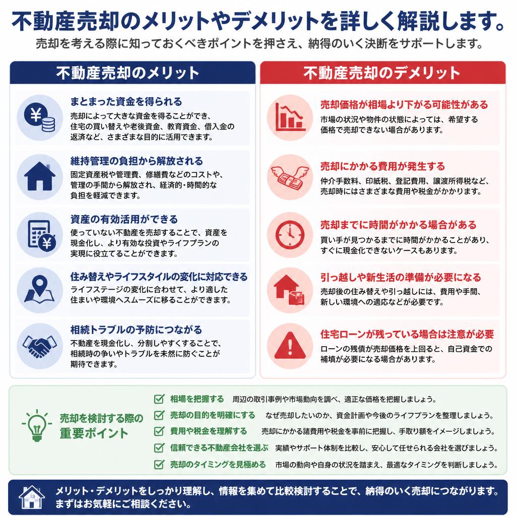 売却のメリットとデメリット