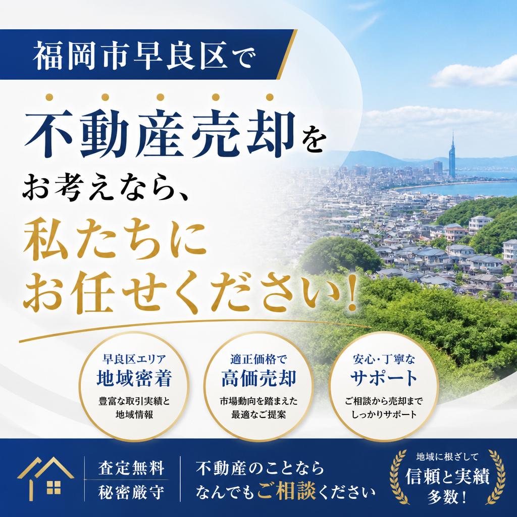 福岡市早良区で不動産売却をお考えなら、私たちにお任せください！