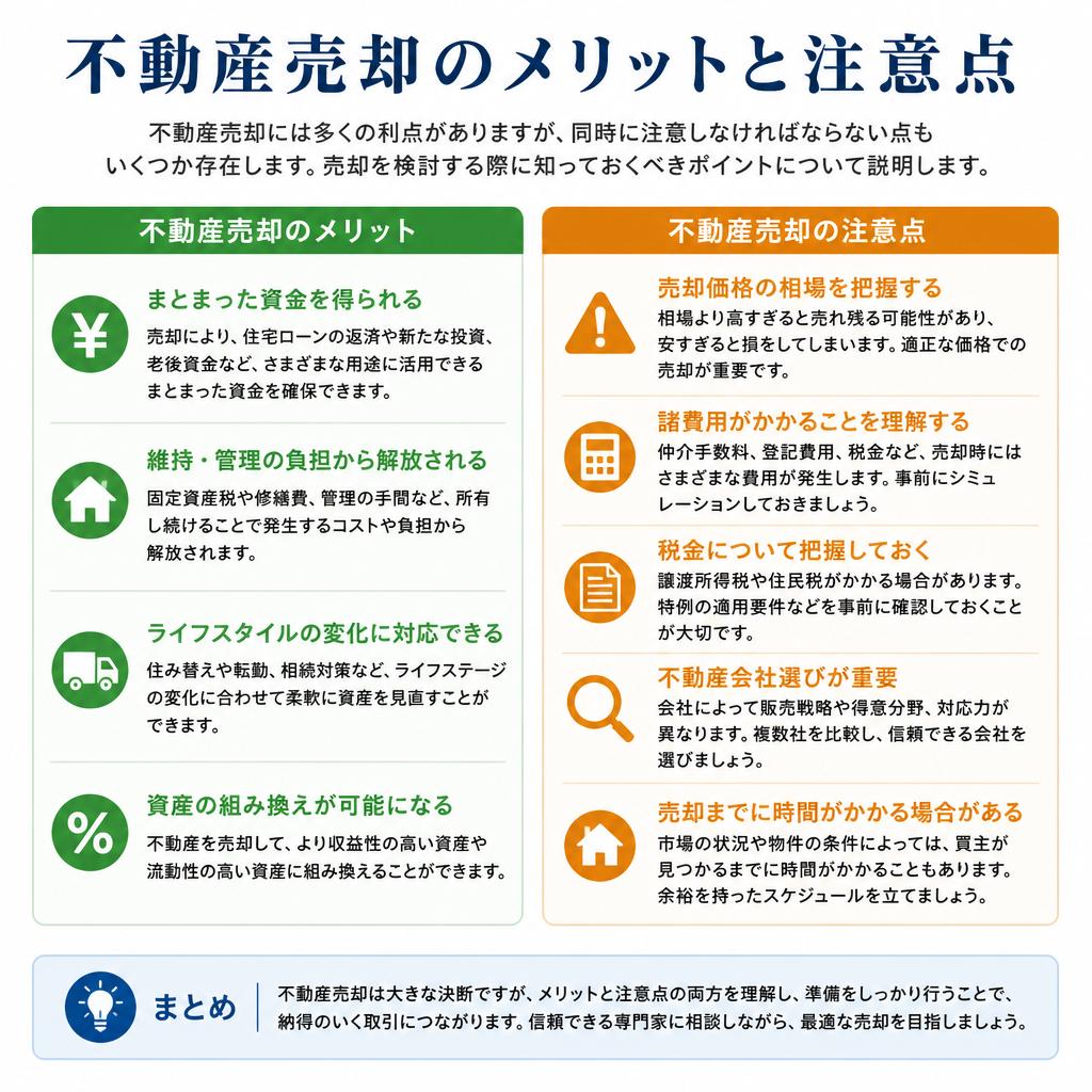 売却のメリットとデメリット