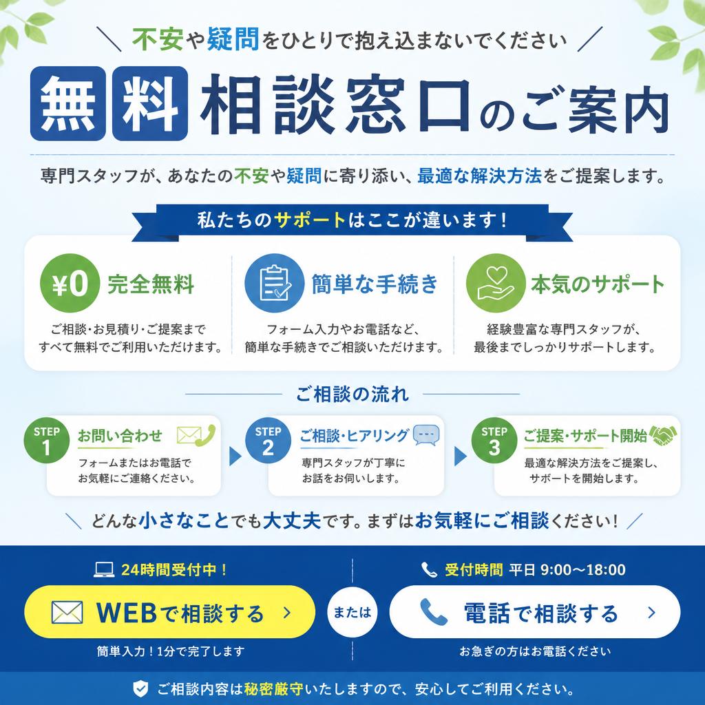 7. まずは無料相談！問い合わせ方法
