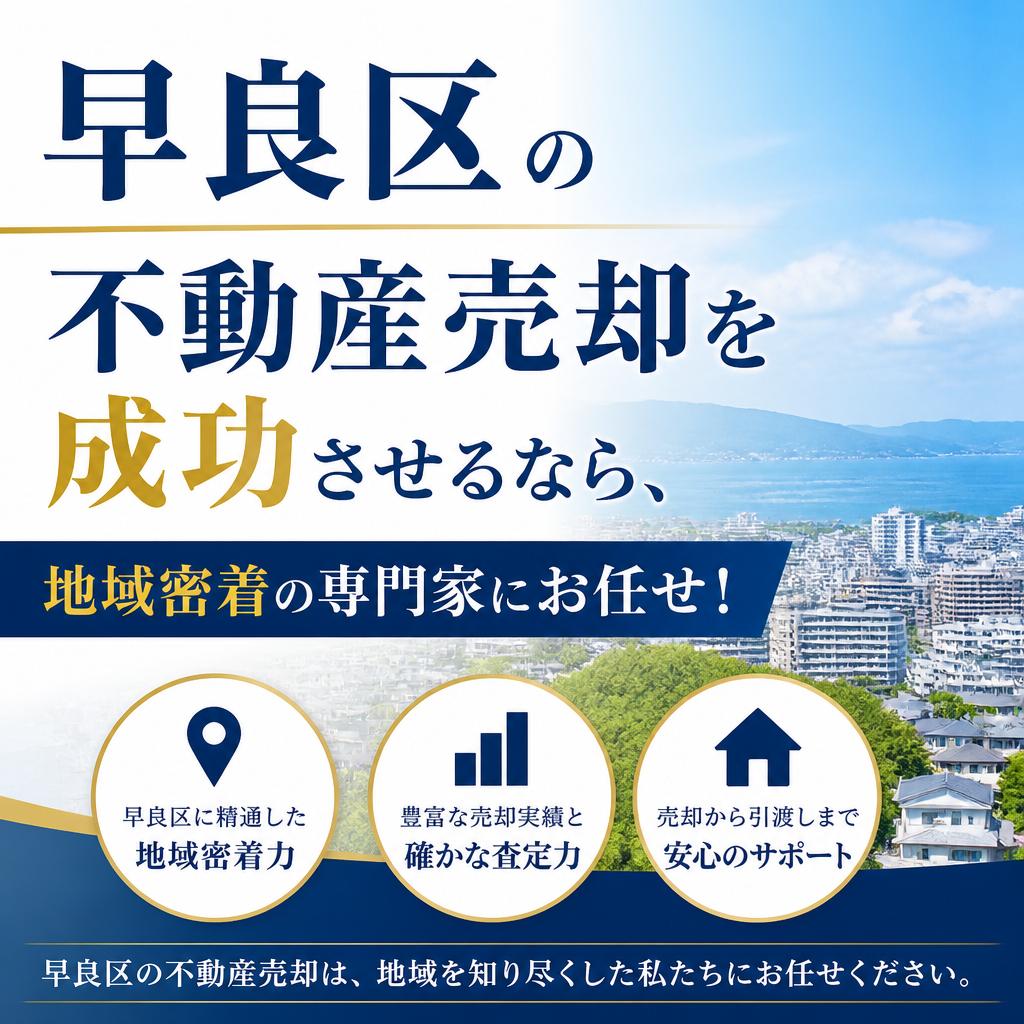 早良区の不動産売却を成功させるなら、地域密着の専門家にお任せ！