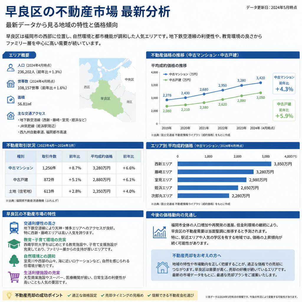 福岡市早良区の不動産市場の現状
