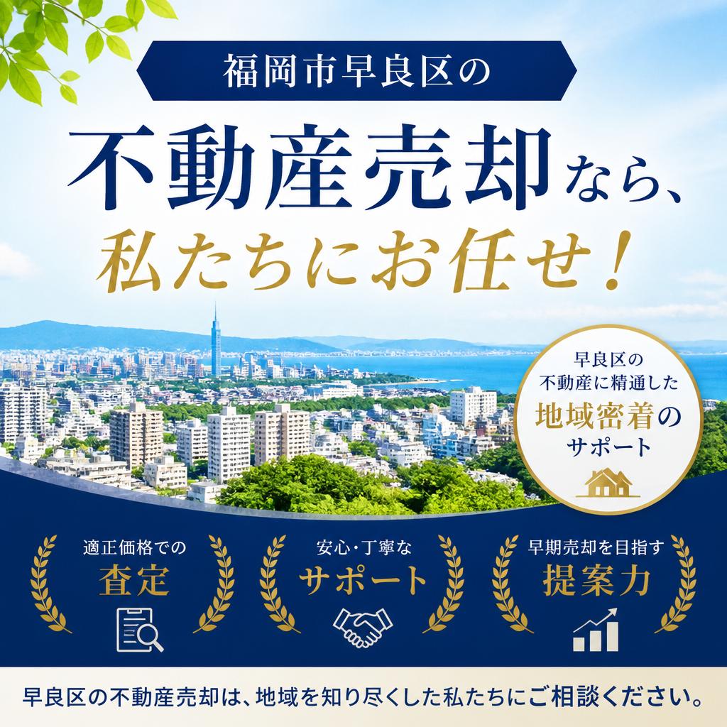 福岡市早良区の不動産売却なら、私たちにお任せ！