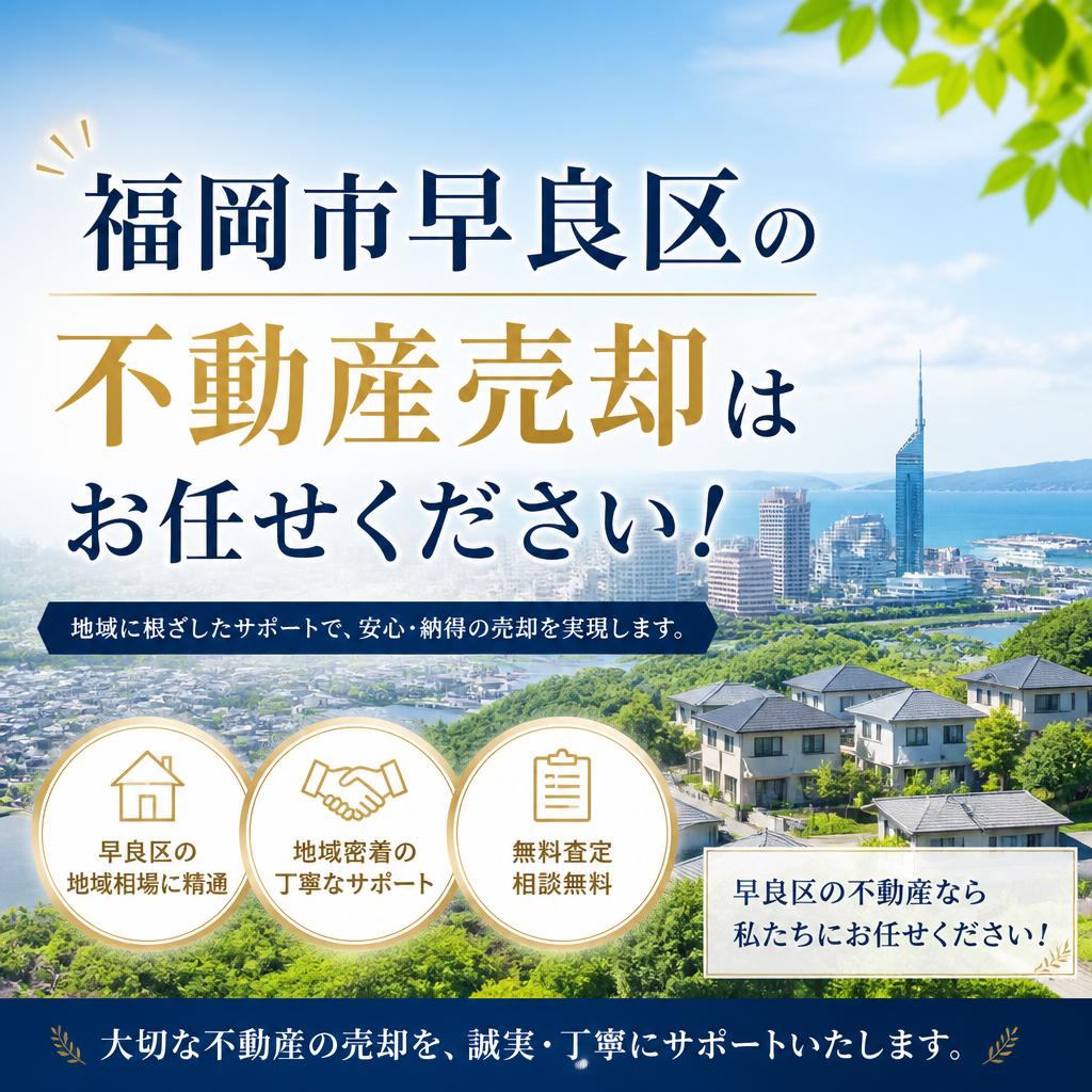 福岡市早良区の不動産売却はお任せください！