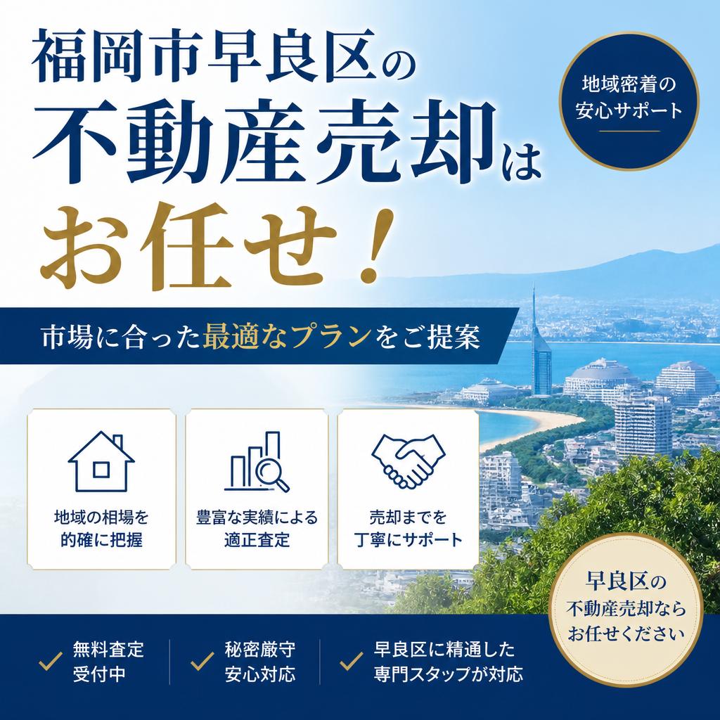 福岡市早良区の不動産売却はお任せ！市場に合った最適なプランをご提案