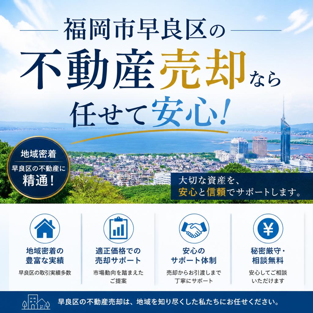 福岡市早良区の不動産売却なら任せて安心！