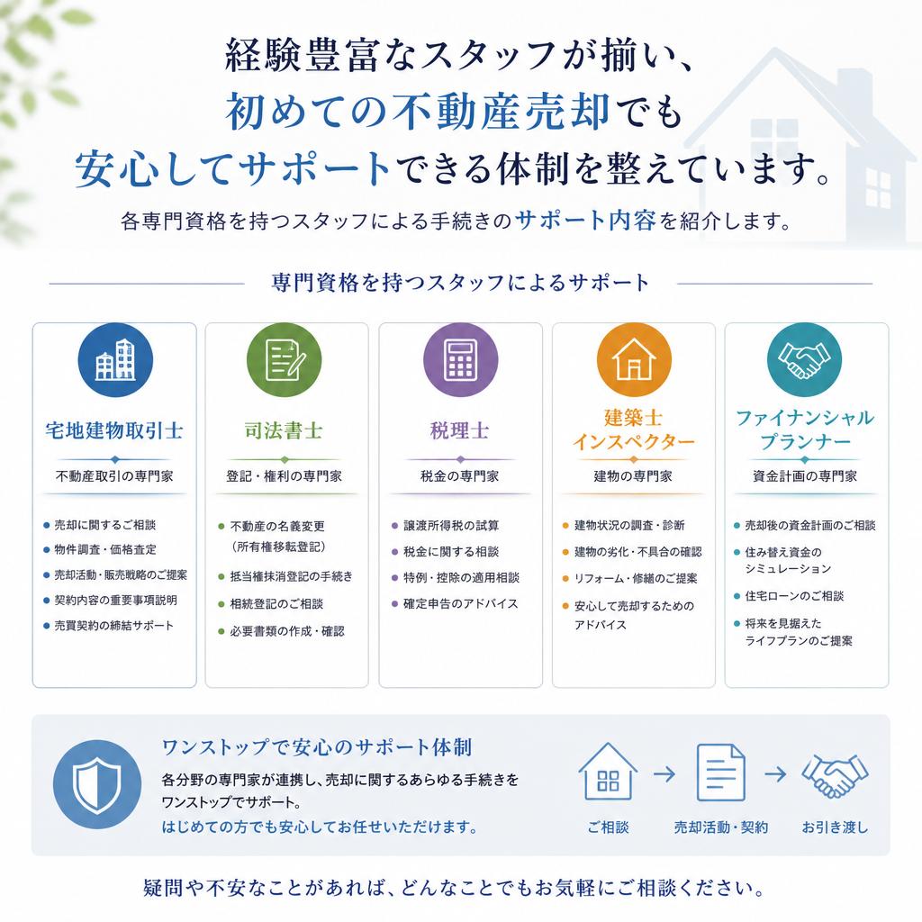 専門スタッフによる丁寧なサポート