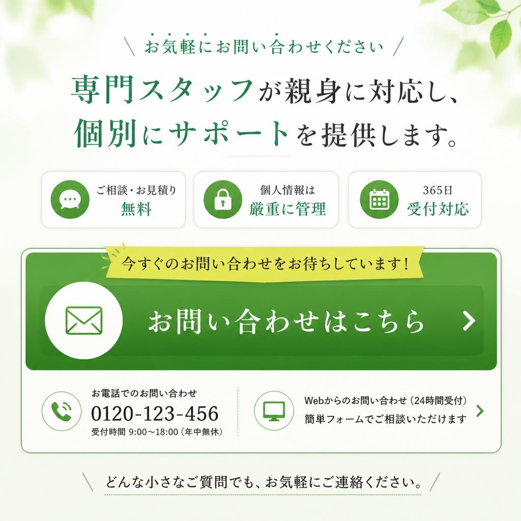 今すぐお問い合わせを！