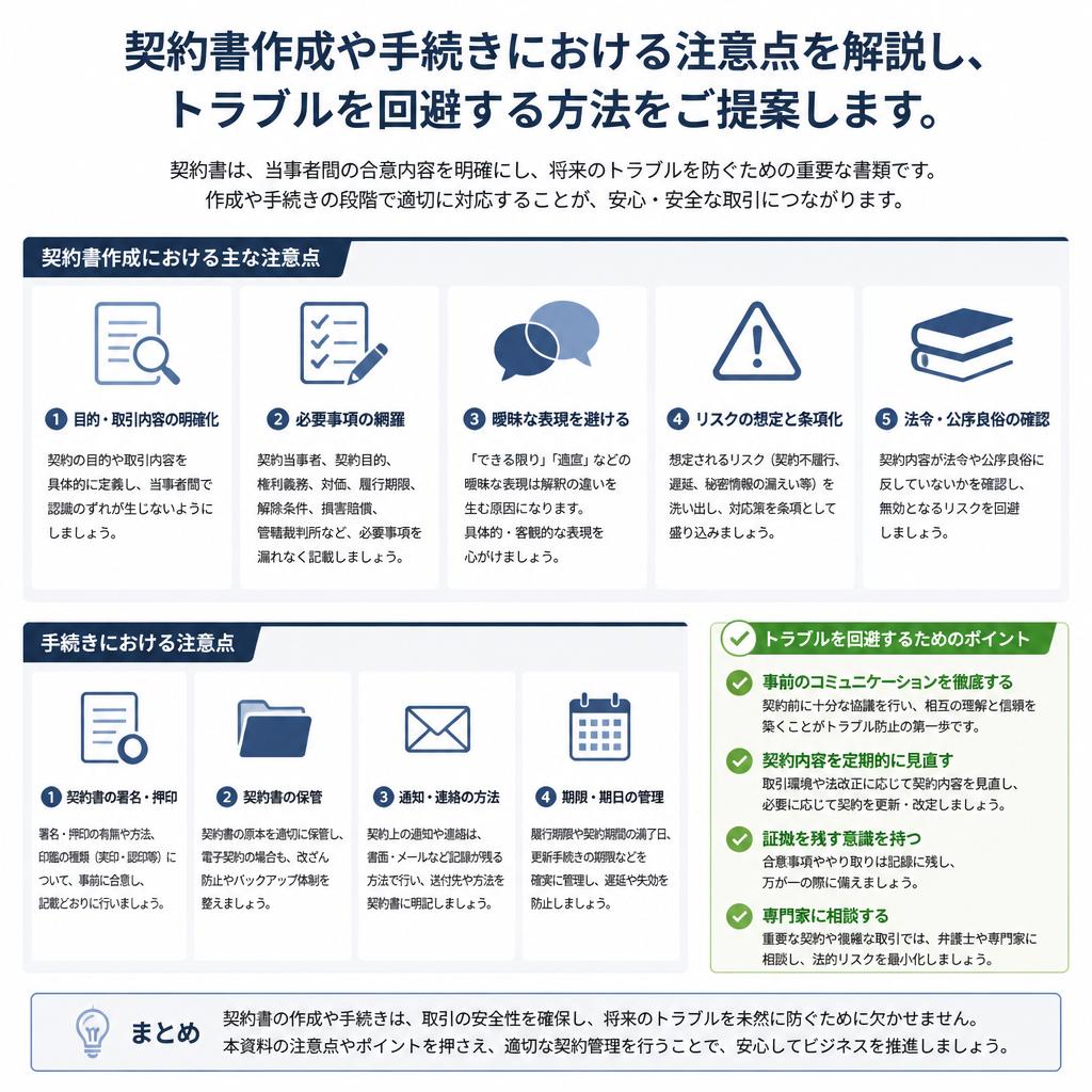 契約手続きでのトラブル回避