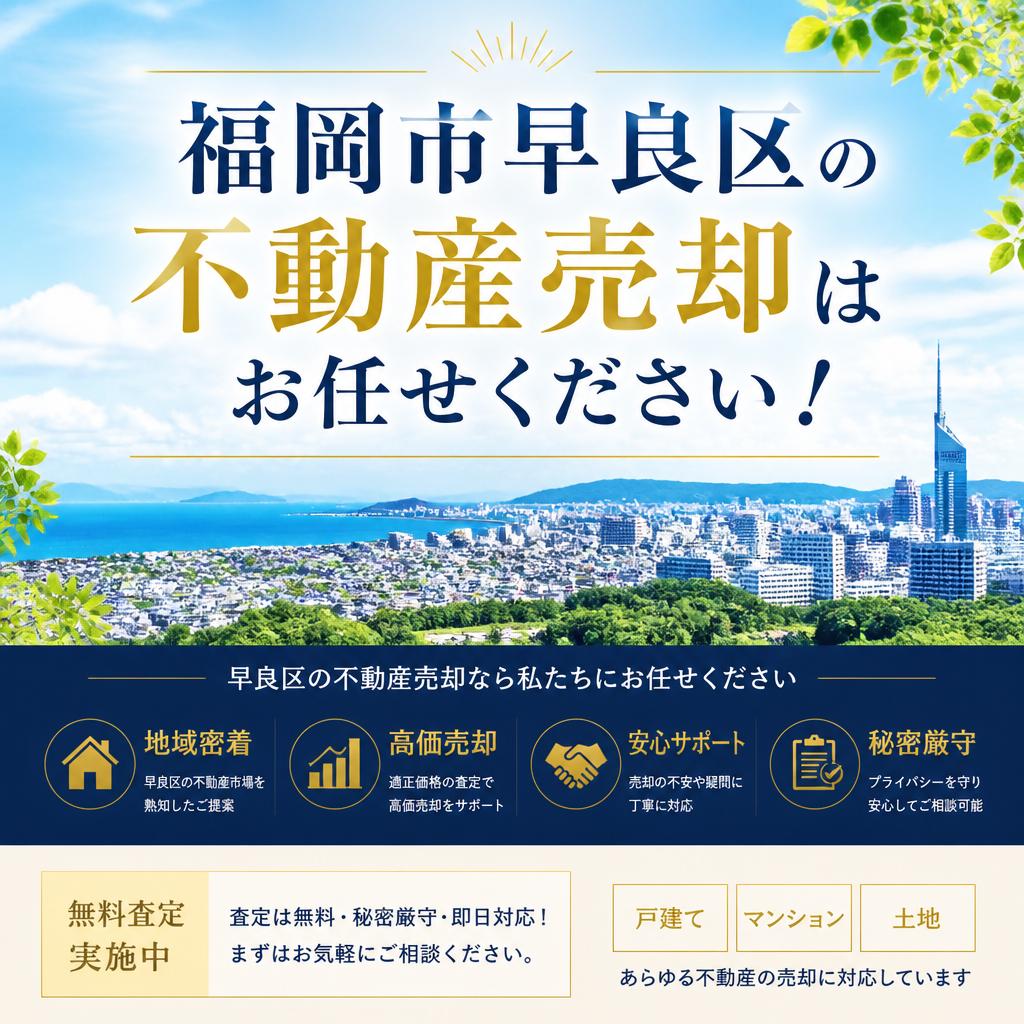 福岡市早良区の不動産売却はお任せください！