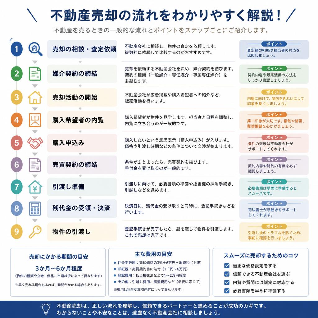 2. 不動産売却の基本的な流れ