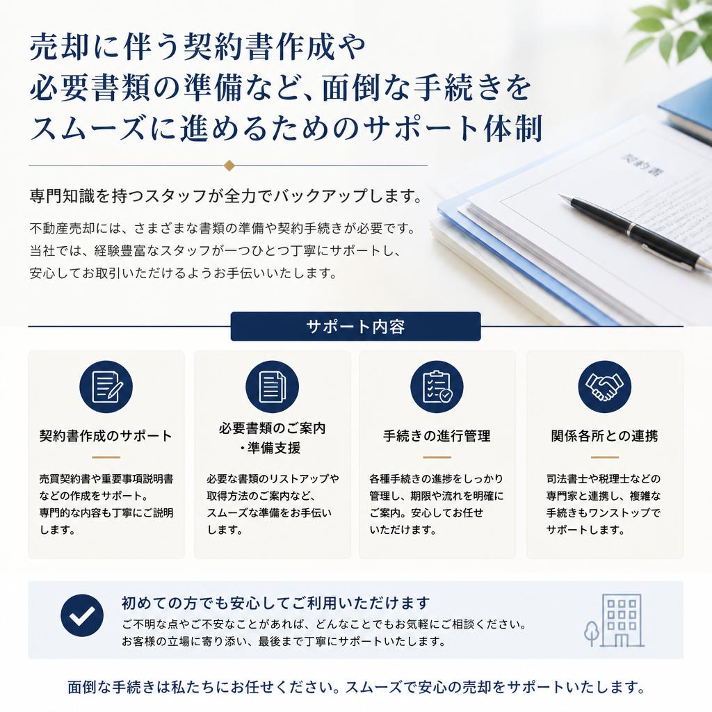 手続きの複雑さを解消します
