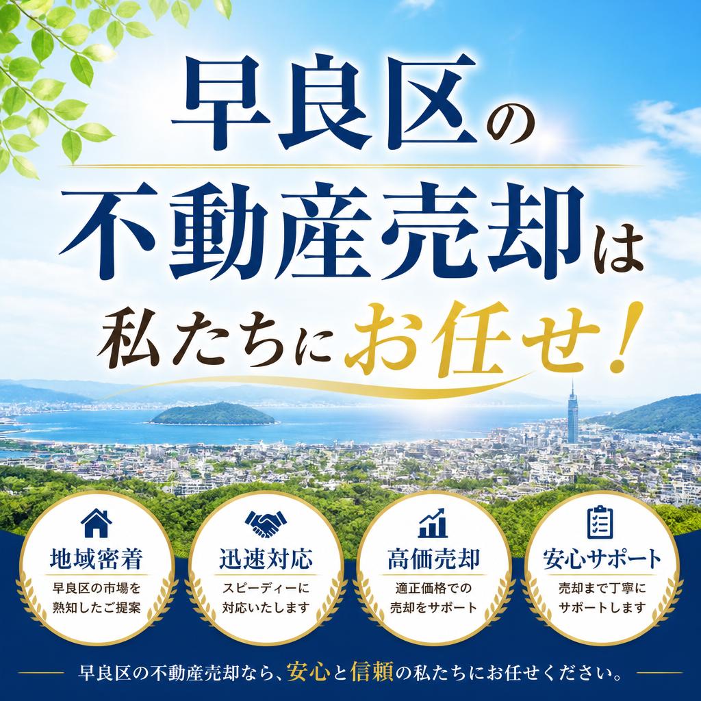 早良区の不動産売却は私たちにお任せ！