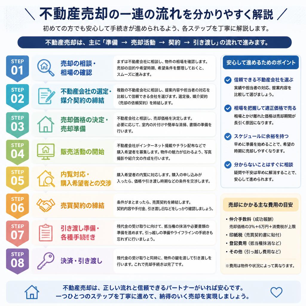 売却の流れを知ろう