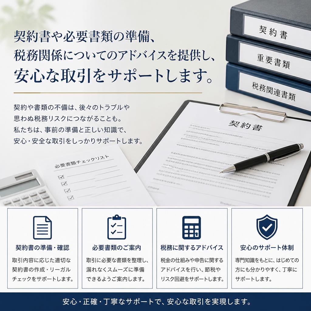 スムーズな取引を実現するために