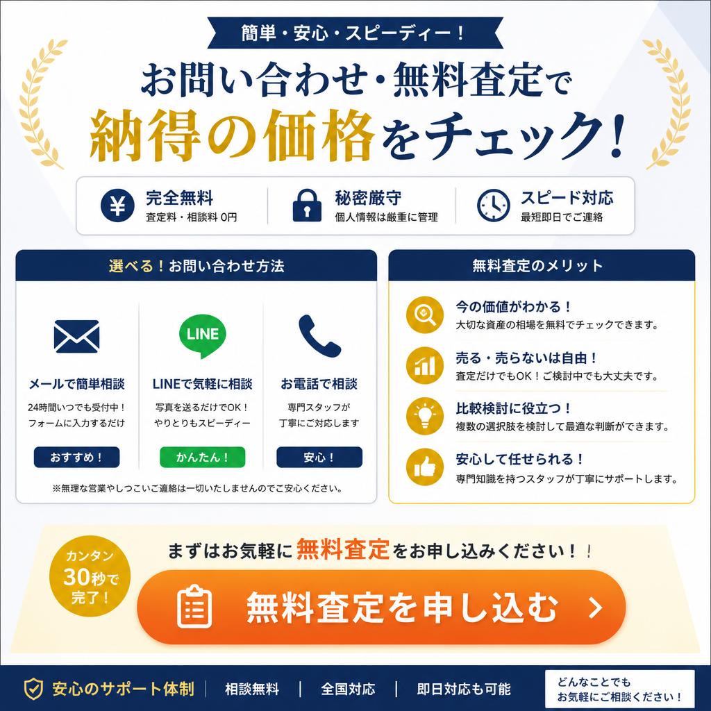 今すぐ無料査定をお申し込み！