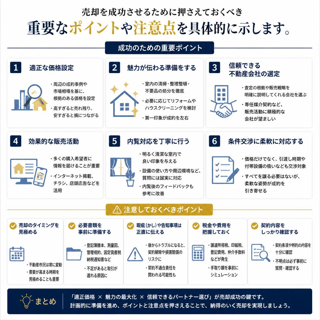 売却成功のためのポイント