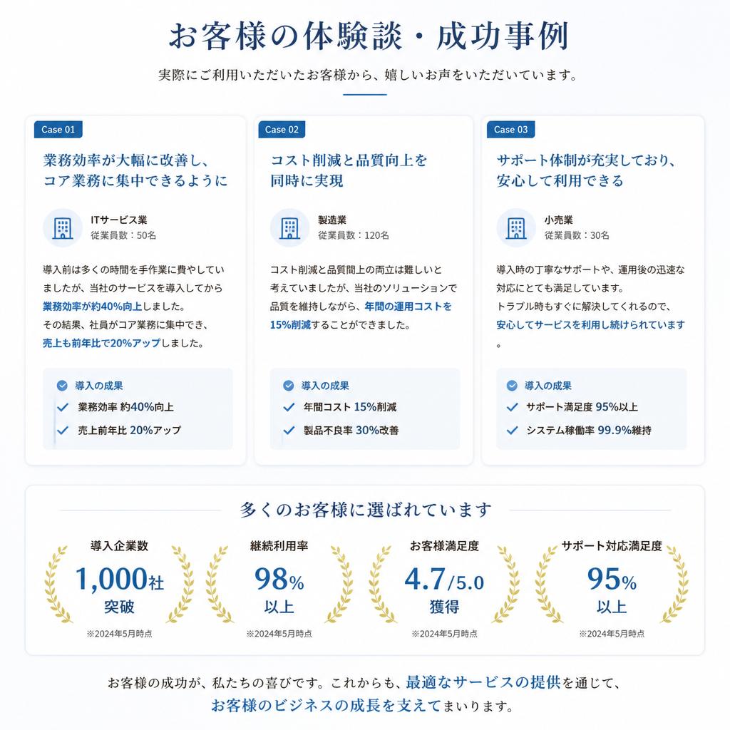 4. お客様の声・成功事例