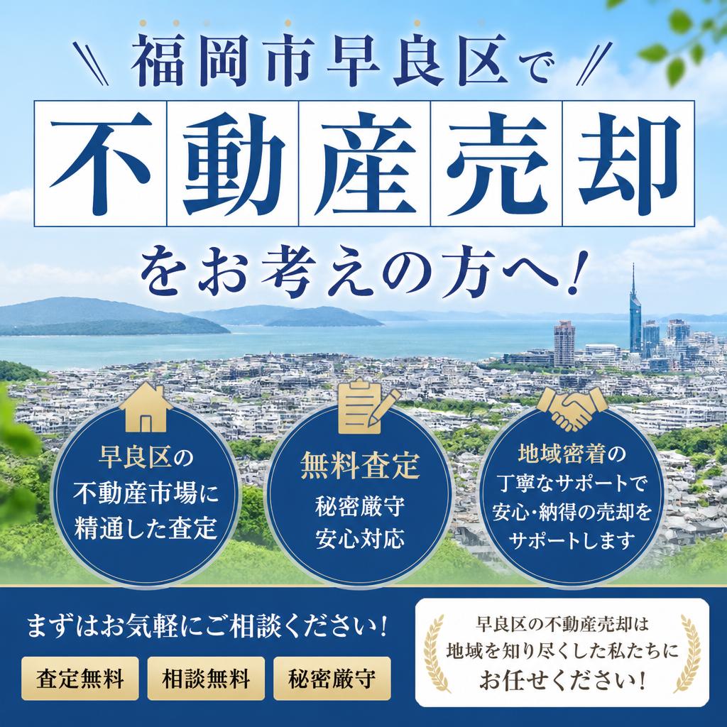 福岡市早良区で不動産売却をお考えの方へ！