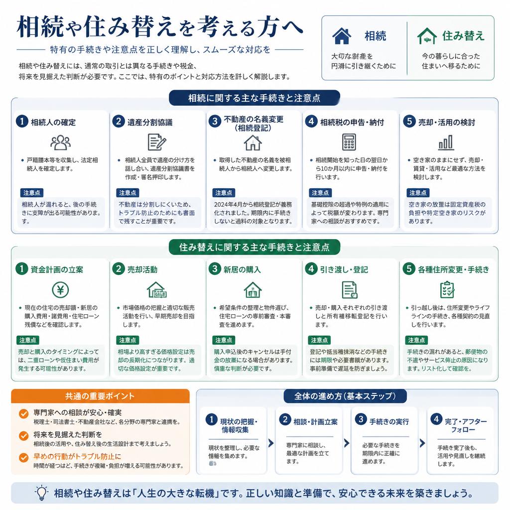 相続や住み替え時の売却方法