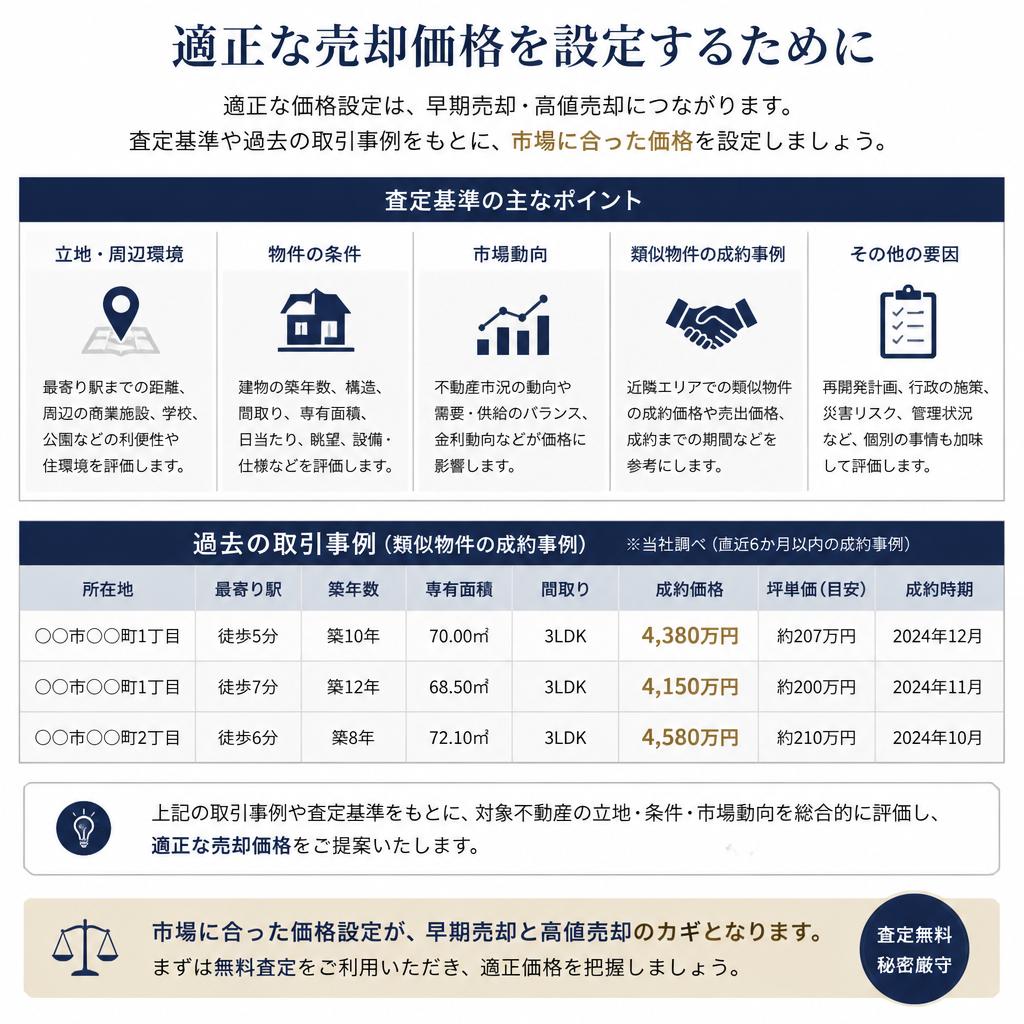 売却価格の査定基準