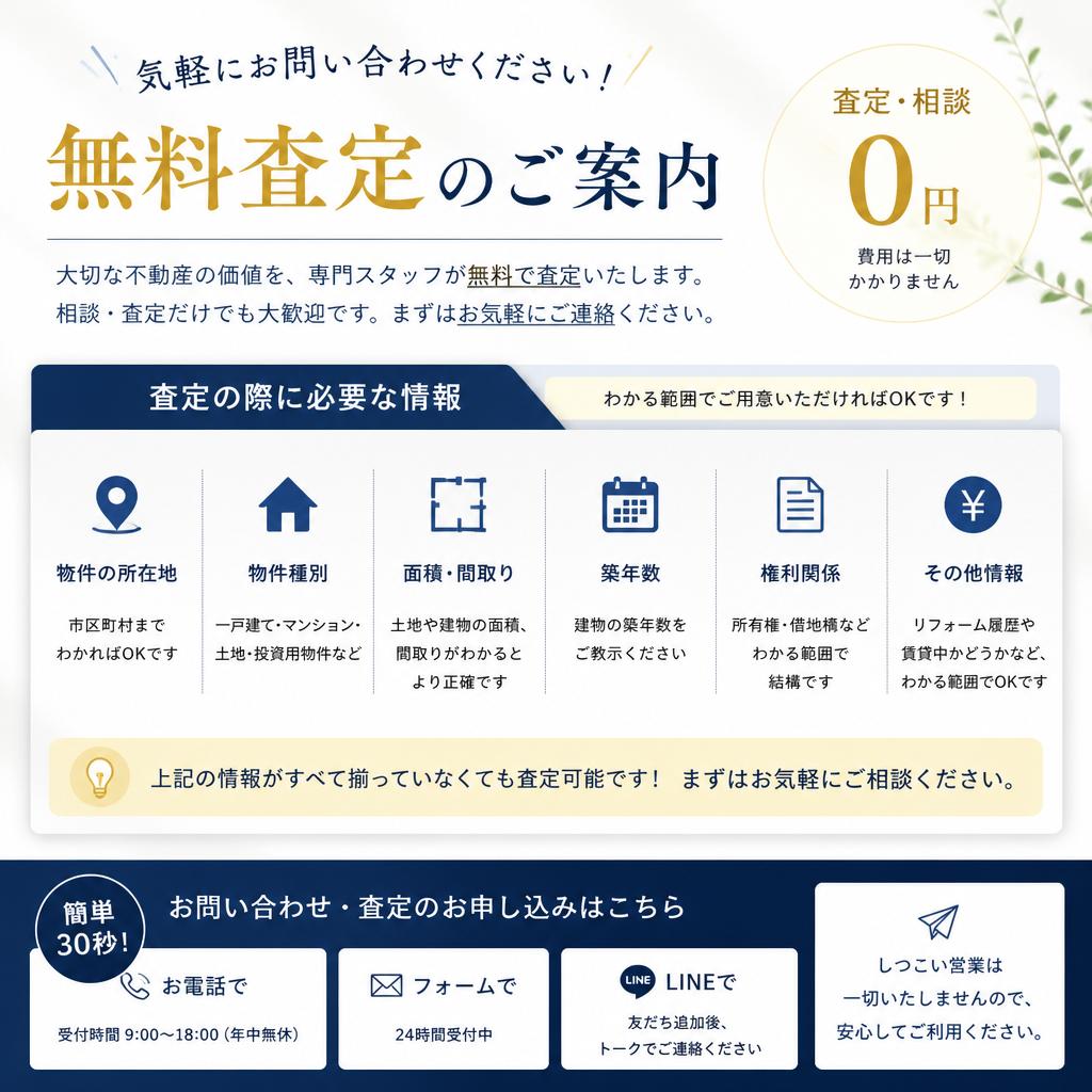 まずは無料査定から！