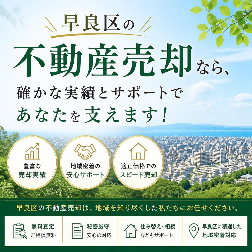 早良区の不動産売却なら、確かな実績とサポートであなたを支えます！