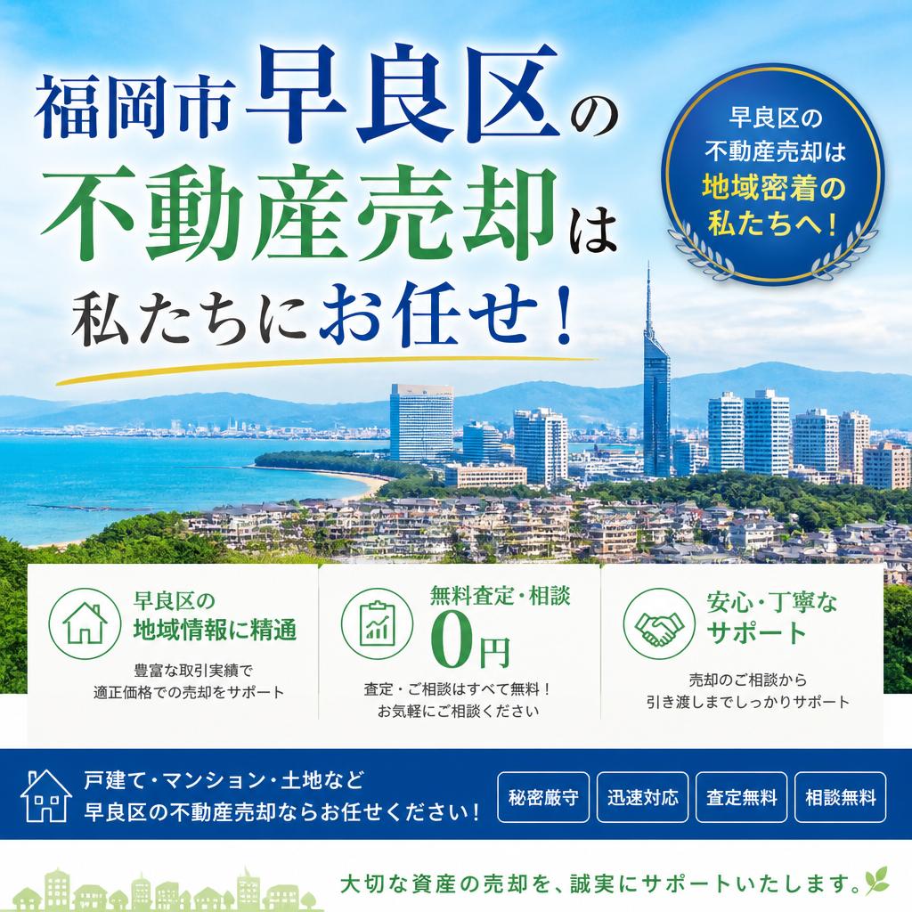 福岡市早良区の不動産売却は私たちにお任せ！