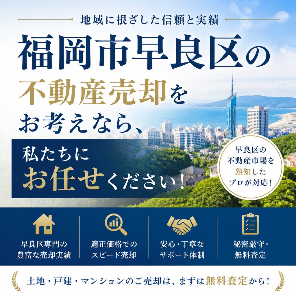 福岡市早良区の不動産売却をお考えなら、私たちにお任せください！