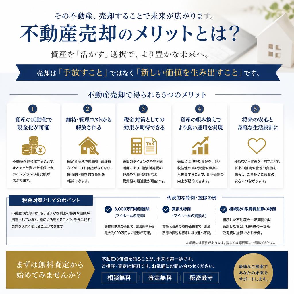 不動産売却のメリット