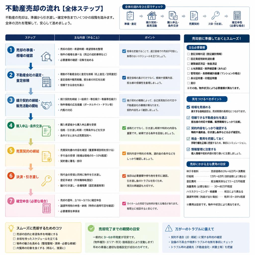 売却の流れと必要な手続き