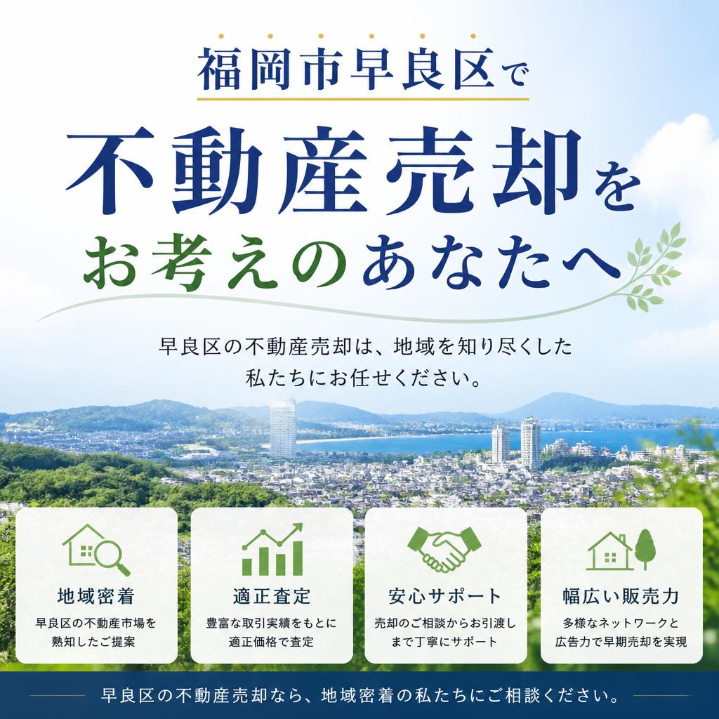 福岡市早良区で不動産売却をお考えのあなたへ