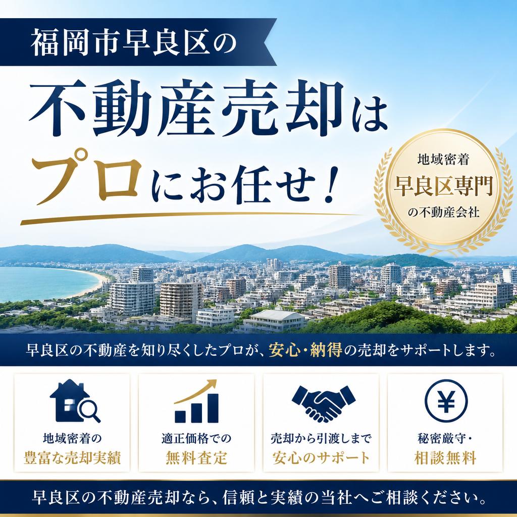 福岡市早良区の不動産売却はプロにお任せ！