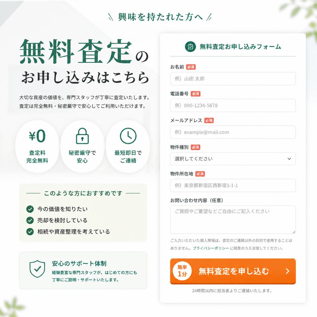 無料査定のお問い合わせ